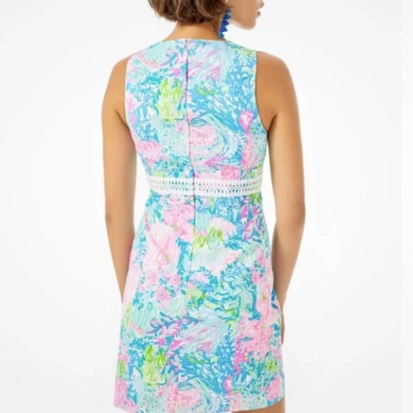 Lilly Pulitzer Railee Shift dress in print Multi Fished My Wish size 14 NWT - Picture 11 of 11